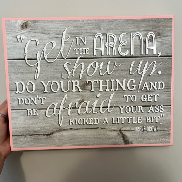 Brene Brown “Man in the Arena” motivational art piece - Picture 1 of 2